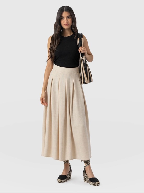 Dresses & Skirts - NWT (size 6) Saint and Sofia Eliza Pleated Skirt - Cream